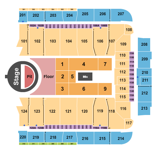 CFG Bank Arena 5 Seconds of Summer Seating Chart